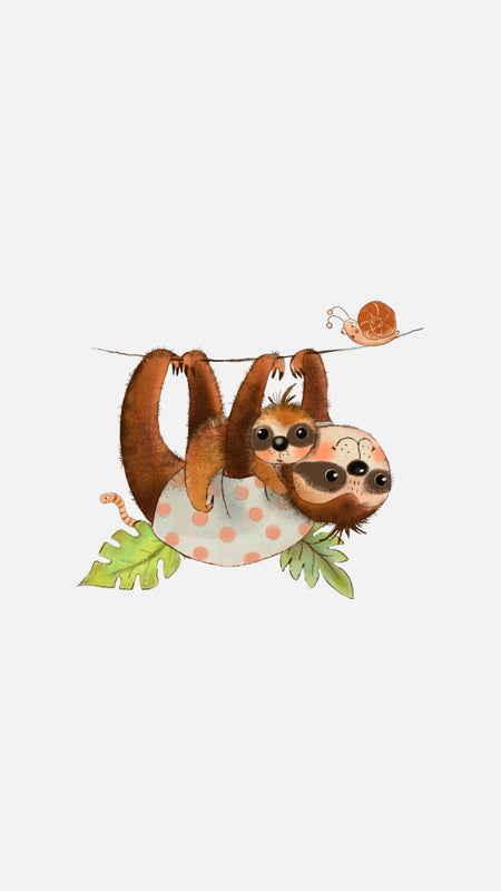 Bügelbild Nr. 53 Faultier Baby