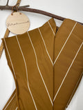 French Terry Gestreift Karamell/braun