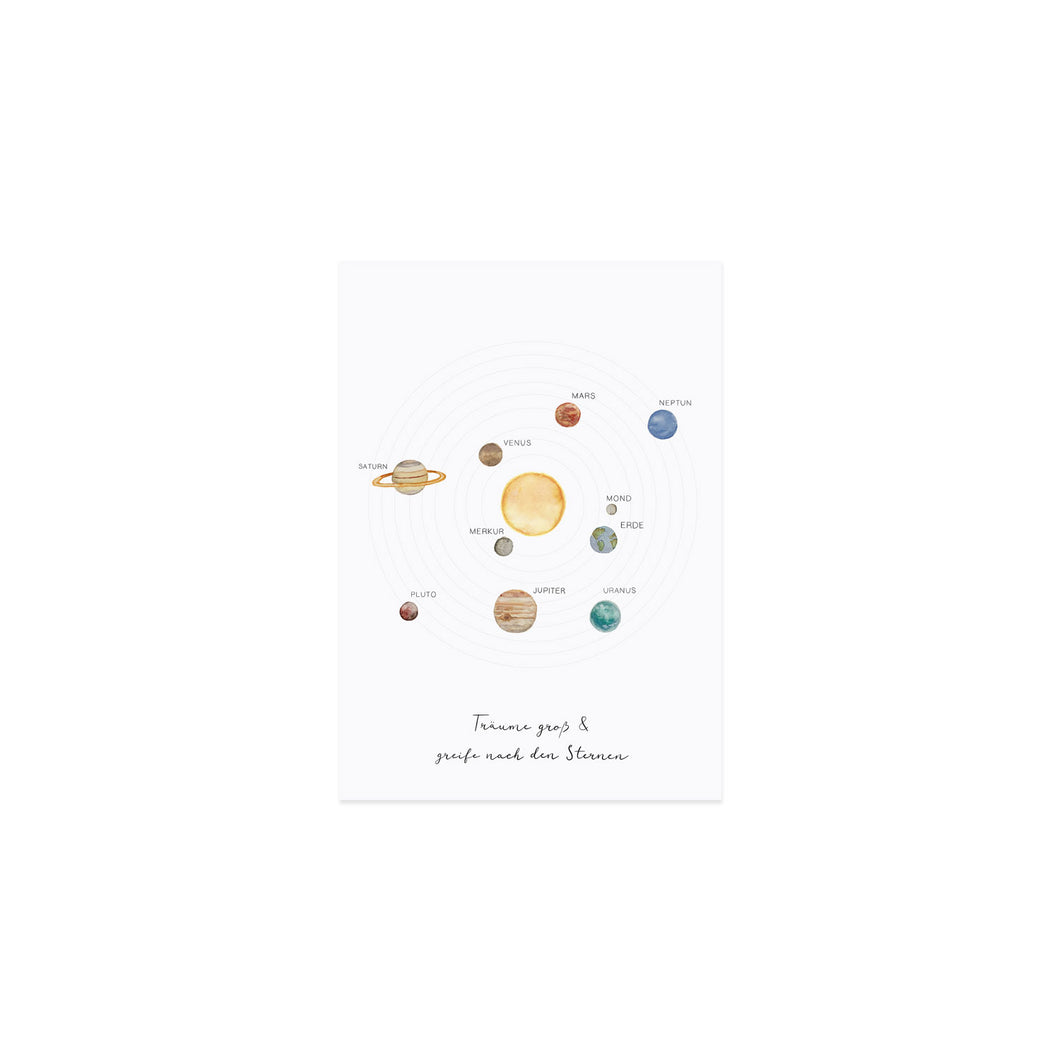 Postkarte Sonnensystem